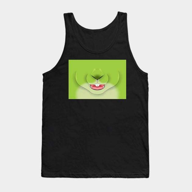 Sugar Green Bunny Face Tank Top by KeishaMaKainn